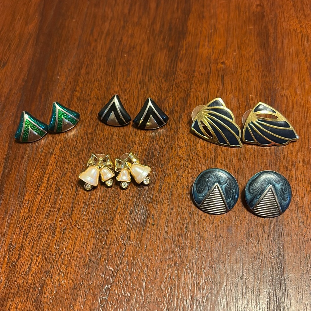 #12 Vintage Earring Lot of 5- Stud Earrings